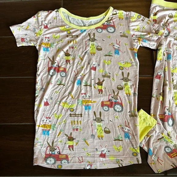 Little Sleepies Hop To It Easter PJ Set Size 9-10 - Picture 2 of 4